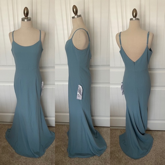 Dress the Population Jodi Gown in Sea Breeze - Picture 3 of 11